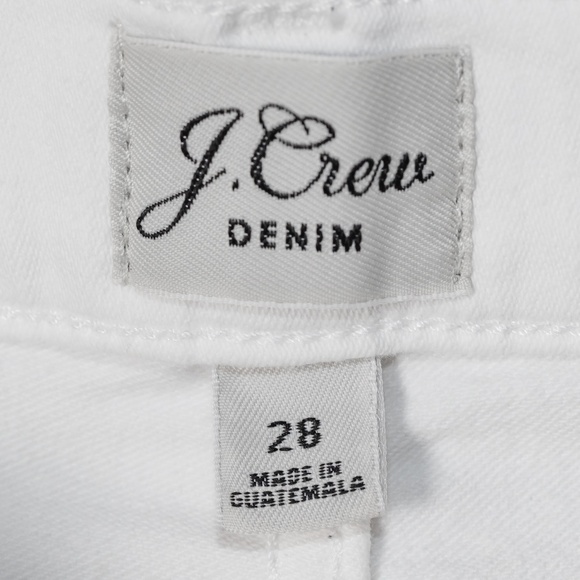 NWOT: J.Crew Women's 9" Billie Demi Boot Crop Jean in White Wash; Size 28 - Picture 7 of 16